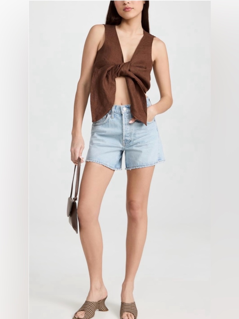AGOLDE Parker Long Shorts in Twister